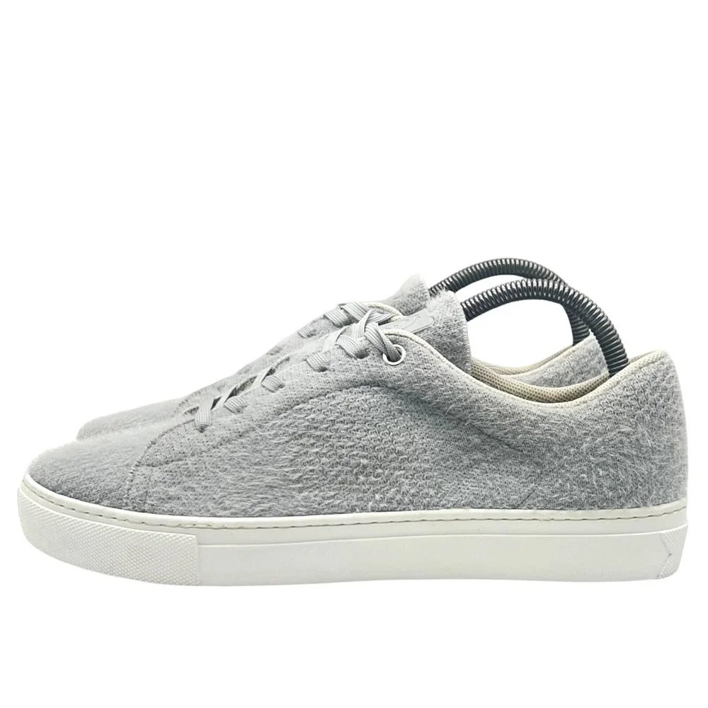 GREATS Royale Knit Grey Fuzzy Low Top Sneakers Womens‎ 8.5 Brooklyn Shoes